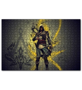 Cakapuzzle Assassins Creed Suikastçi ve Sarı Dalgalar Puzzle Yapboz MDF (Ahşap) (120 Parça)