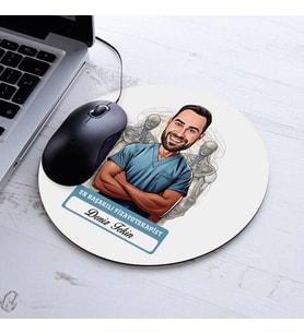 Kişiye Özel Hediye Karikatürlü En Başarılı Erkek Fizyoterapist Mousepad