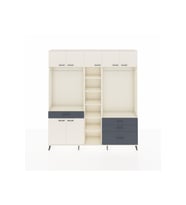 Arges Dolap 11 Raflı 4 Çekmeceli 2 Askılı 220x30x243 Aytaşı-Aytaşı/Antrasit