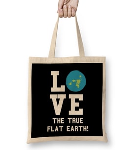 Love The True Flat Earth Bez Çanta Uzun Saplı