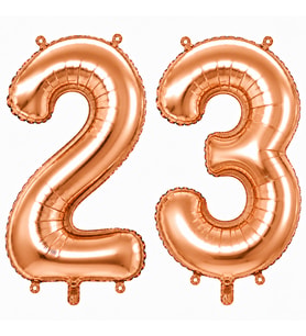23 Rakam Folyo Balon Rose Gold Rengi (76 cm)