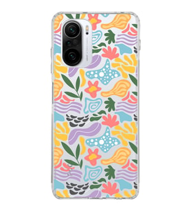 Xiaomi Poco F3 ile Uyumlu 1mm Kapak Memphis Desen Tasarımlı Şeffaf Silikon Kılıf