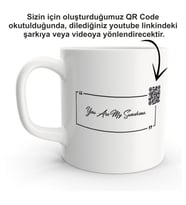 Sevgiliye Arkadaşa Özel Şarkı ve Video Gönderilebilir QR Code Tasarımlı Kupa Bardak