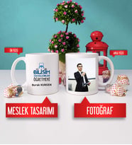 Bilişim Teknolojileri Öğretmeni Hediye Kupa Bardak Fotoğraflı