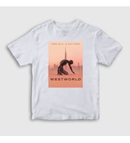 Presmono Unisex Çocuk Beyaz Free Will Westworld T-Shirt 223237tt