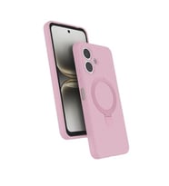 Coverzone Tecno Spark Go 2 ile uyumlu K?l?f MagSafe ile uyumlu Z-Samara Kapak Wireless ?arj �zellikli Stand Olabilen Tecno Spark Go 2 kilif Pembe