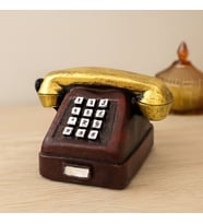 Ankesörlü Telefon Dekoratif Biblo - Reçine 9.5x9.5 cm
