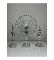 3 'lü Lüks ve Şık Silver Spiral set Masa Dekoru - Modern Tasarımlı Dekoratif Aksesuar, Ev ve Ofis