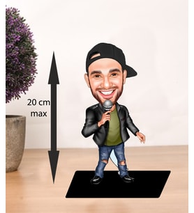 KİŞİYE ÖZEL KARİKATÜR popstar ADAM BİBLOSU