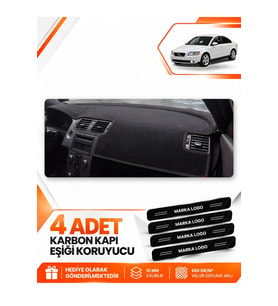 VOLVO S40 (2008-2012) Uyumlu Ön Torpido Koruma Kılıfı Halısı - Siyah
