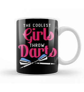 Coolest Girls Throw Darts Arrow Dartboard Dart Player Board Kupa Bardak Porselen