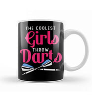 Coolest Girls Throw Darts Arrow Dartboard Dart Player Board Kupa Bardak Porselen