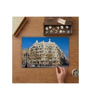 Casa Mila Evi Barcelona - Mimari Eser - Tarih Tasarımı 240 parça Ahşap Puzzle Ahşap Kutuda MP01217
