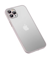 iPhone 13 Pro Max Kılıf Retro Kenar ve Lens Koruyucu Renkli Kılıf (Rose)