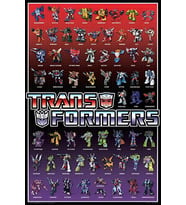 The Transformers Cast 59 Karakter 36x24 Sanatsal Baskı Poster Duvar Dekoru Film TV Dizisi Bilim Kurgu