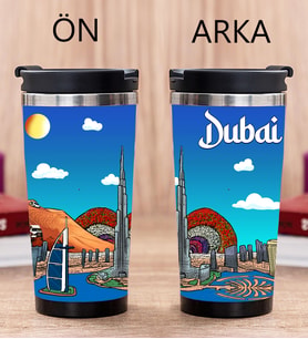 Dubai Tasarımlı Fotoğraflı Termos