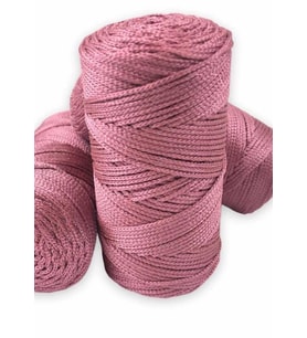 Makrome İpi 3mm Polyester Gül Kurusu