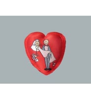 Yastık kalp gelin damat resimli p10-