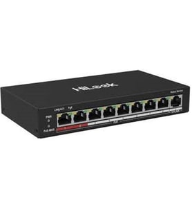 HILOOK 8port+2UPLINK 60w FULL PoE NS-0109P-60(B) 10/100 Yönetilemez Switch Long Range 250Metre