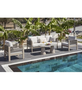 Toscana Bahçe Balkon Oturma Grubu 3+1+1+Seramik Sehpa