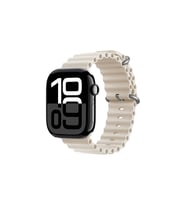 Apple Watch 38mm Uyumlu Kordon Ocean Silikon Yumuşak Esnek Metal Tokalı Zore KRD-75 Kayış