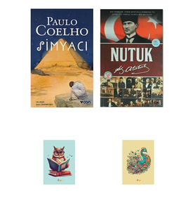Simyacı - Paulo Coelho - Nutuk - Mustafa Kemal Atatürk - Not Defterli Seti (Renksiz)
