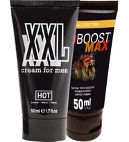 Hotxxl 50 ml Cream Men Hardener Delayer Enlarger + Eroboost Erkeklere Özel Boyut BKN1EK357