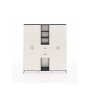 Arges Gardrop 15 Raflı 2 Çekmeceli 4 Kapaklı 220x30x243 Antrasit-Aytaşı