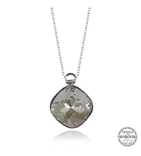 Crystal Taşlı 925 Ayar Gümüş Kolye
