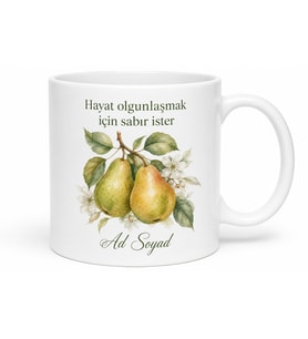 Armut Temalı Baskılı Kupa Bardak Hediye Özel Tasarım Porselen Mug