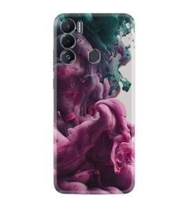Tecno Pova Neo Kılıf Resimli Desenli Baskılı Silikon Pink Green Cloud 1306