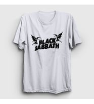Presmono Unisex Beyaz Logo Black Sabbath T-Shirt 17731tt (Beyaz)