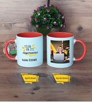 En İyi Fizyoterapist Kupa Bardak Turuncu Fotoğraflı Tıp Bayramı Hediyesi Fizyoterapistler Günü Hediyesi