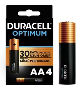 Duracell Optimum 1.5 Volt Alkalin AA 4’lü İnce Kalem Pil MX1500