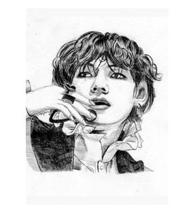 Bts Taehyung Tablo Ahşap Poster Dekoratif Kod4387