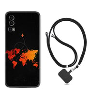 General Mobile Gm 23 Kılıf Silikon Boyun Askılı İpli Desenli Silikon İz Bırakan Uçak 1778