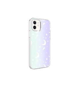 Apple iPhone 12 Uyumlu Kılıf Zore M-Blue Desenli Kapak (Gri)