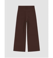 LCW Kids Kahverengi Kız Çocuk Çiçekli Gabardin Pantolon