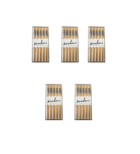 Desenli Yıkanabilir Kore Japon Çin Bambu Chopsticks Yemek Çubuğu - 24 Cm. - 5 Çiftlik 5 Paket