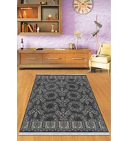 Antrasit Vintage Dokuma Pamuk Taban Kaymaz Kilim KLM220