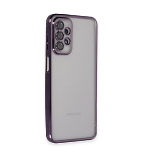 Galaxy A23 4G Kılıf Lensli Silikon - Mor