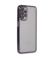 Galaxy A23 4G Kılıf Lensli Silikon - Mor