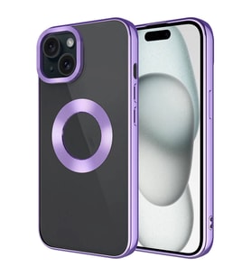 Apple iPhone 15 Plus Kılıf Tek Kamera Çerçeveli Logo Gösteren Zore Omega Kapak