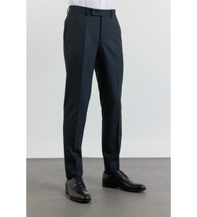 Lacivert Gabardin Yan Cep Açık Paça Basic Slim Fit Esnek Classic Pantolon 1003255013