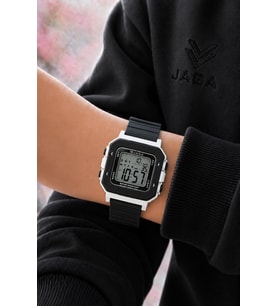 JAGA Unisex Dijital Çocuk Kol Saati 50 Mt Su Geçirmez Spor Silikon Kordonlu Alarm Kronometreli