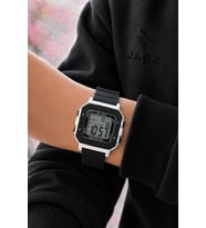 JAGA Unisex Dijital Çocuk Kol Saati 50 Mt Su Geçirmez Spor Silikon Kordonlu Alarm Kronometreli
