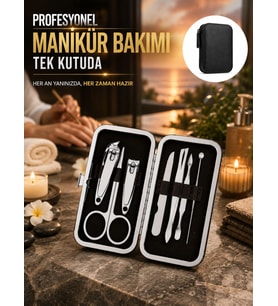 Evde Profesyonel Tırnak Bakımı İçin 7 Parça Premium Bakım Seti
