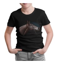 At 6 Siyah Çocuk Tshirt
