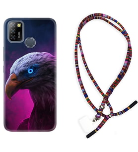 INFINIX Smart 4 5 6 Zero 8 S5 Pro Kılıf Boyun Asklı Rasta Silikon Kartal 1622
