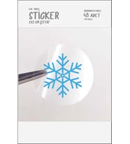 Kar Tanesi Temalı Şeffaf Etiket 48 Adet 3x3 cm